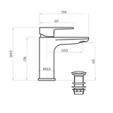 Lutz Shawn Basin Mixer Black