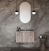 وحدة أثاث بيرويا مع حوض غسيل 80×46 سم