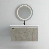 وحدة موبيليا بيرويا مع حوض 80×46 سم، ايرس رمادى