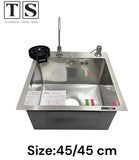 Sink Stainless Steel TS 45 x 45 Siphone 3 Inch Smart Silver
