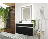 وحدة أثاث بيرويا مع حوض غسيل 45×80×46 سم، أسود