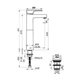 Sarrdesign Basin Mixer Tara High-neck Chrome