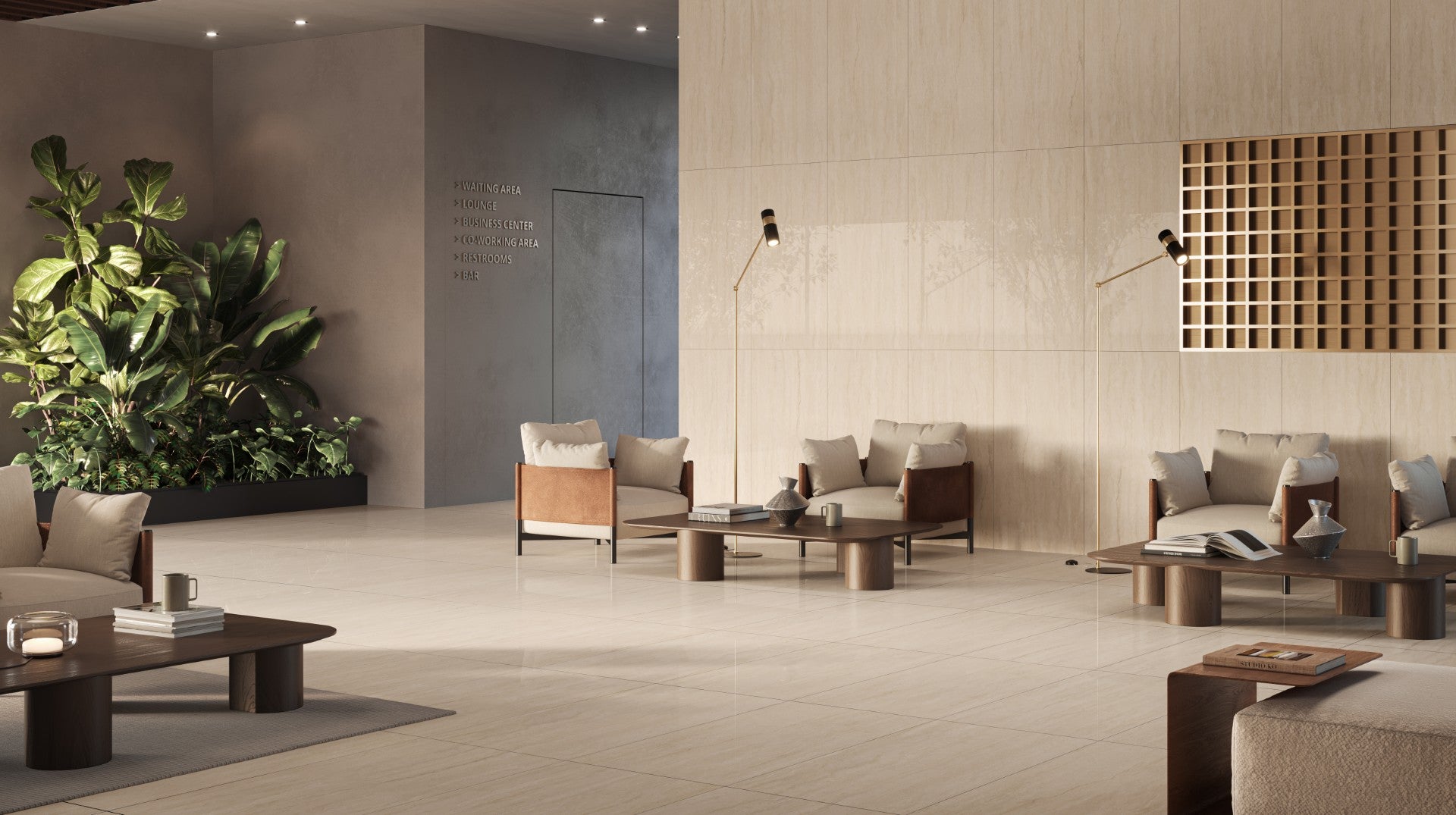 Porcelain Cleopatra California Beige glossy 120x240 cm 8 mm