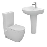 Sanipure Vega sanitary ware toilet set with 60 cm basin and half-column