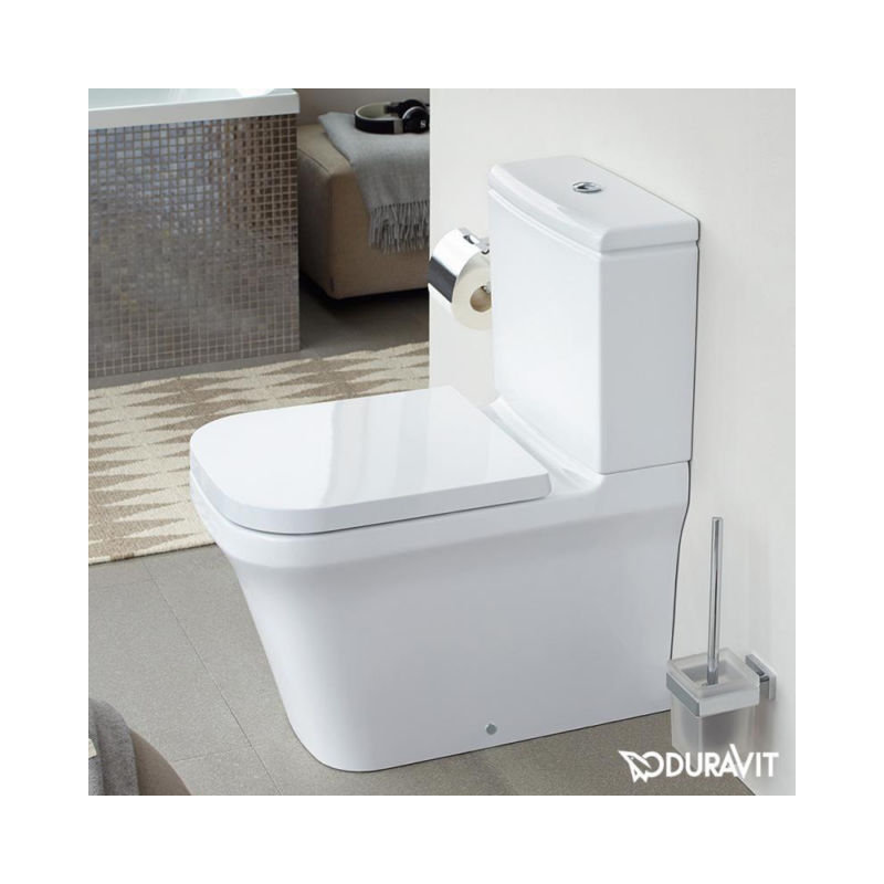 Duravit P3 Comfort Close Coupled Toilet Seat Oval 65×38 cm White