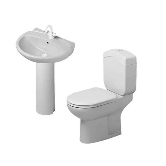 Duravit Dellarco sanitary ware toilet set with 70 cm basin and column