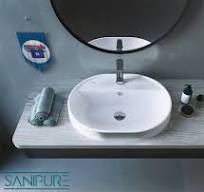 Sanipure Venus Washbasin Counter Top 60x47cm