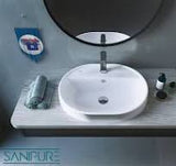 Sanipure Venus Washbasin Counter Top 60x47cm
