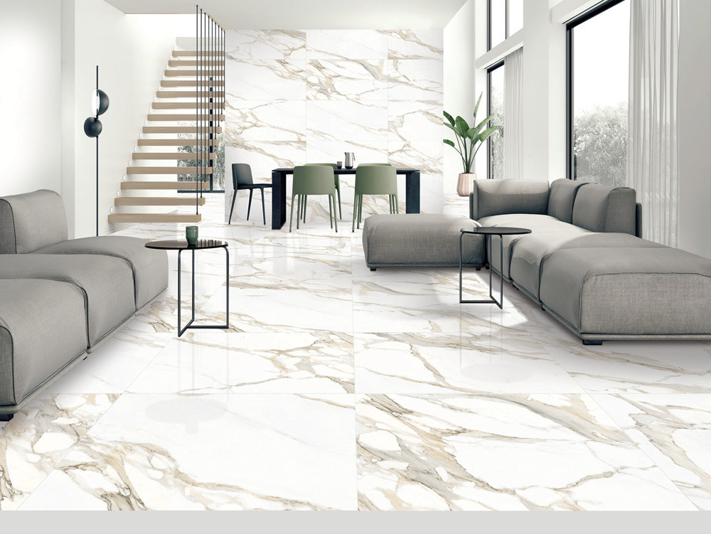 Porcelain Amelia White Glossy 120x60 cm From Gemma
