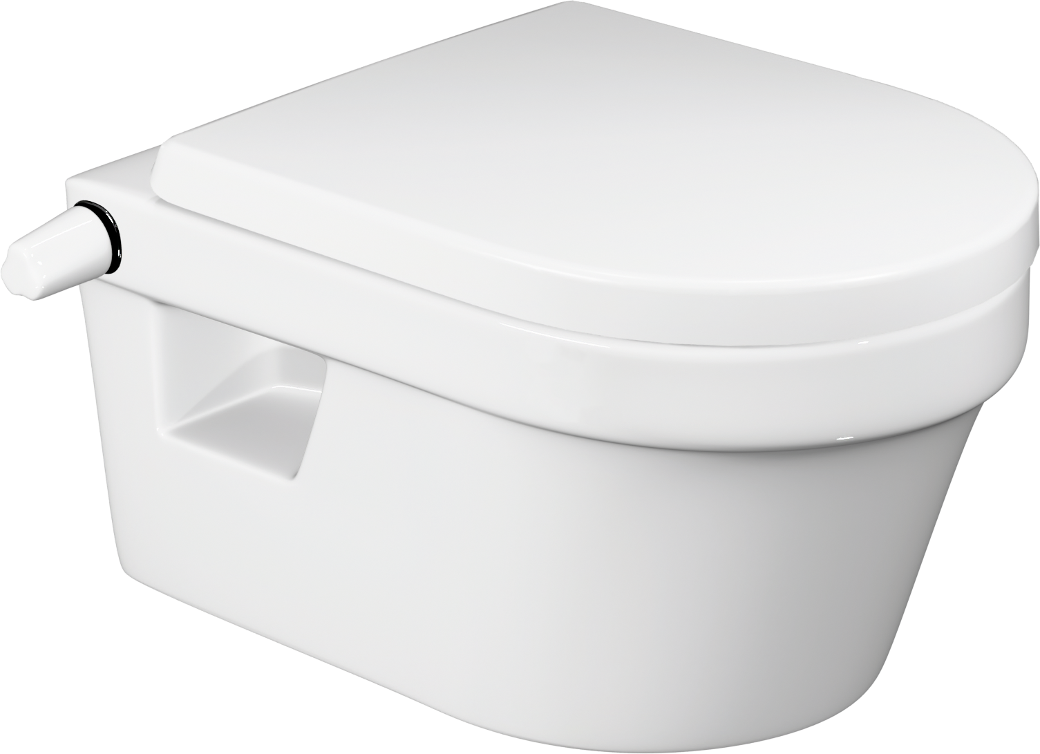 Realmes wall-hung toilet with shower, Villeroy & Boch AVENTO, white