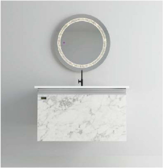 Beroia Furniture Unit with Washbasin 80×46 Cm Carara
