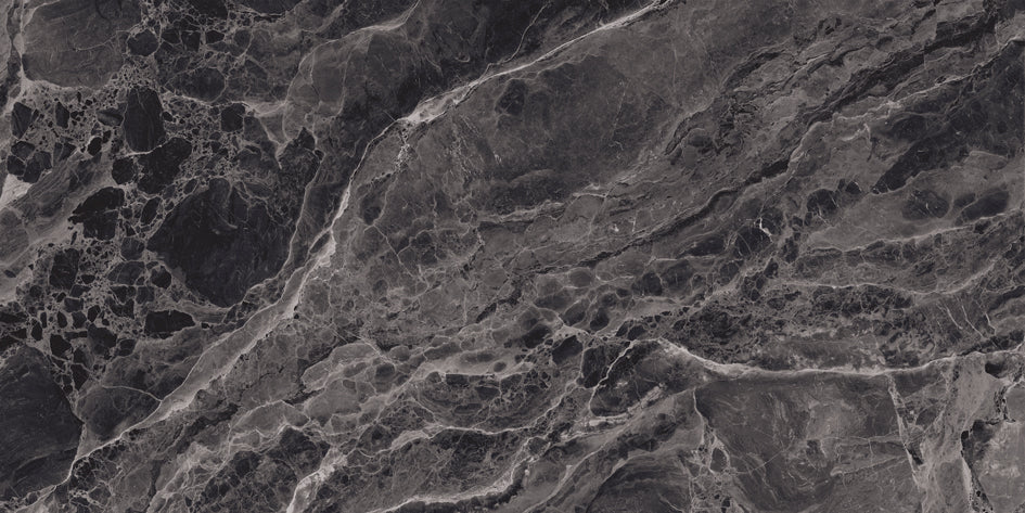 Porcelain Century Black Glossy 120x60 cm From Gemma