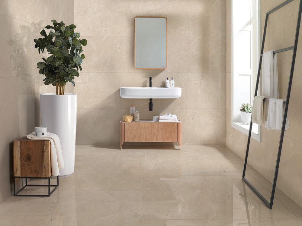 Porcelain Crown Beige Glossy 120x60 cm From Gemma