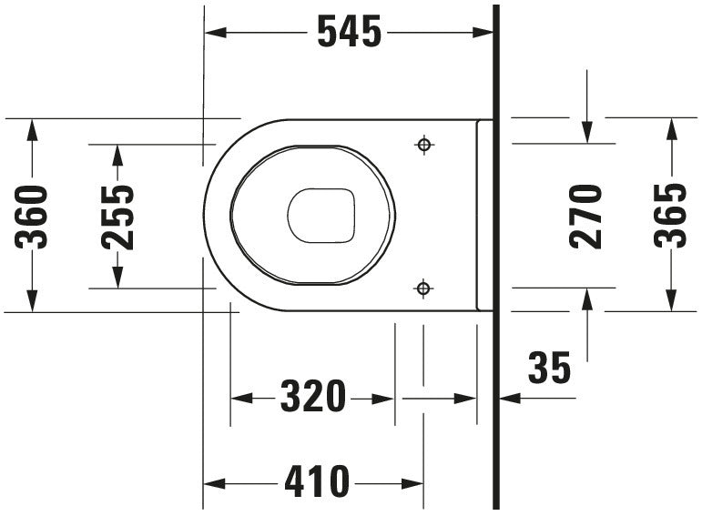 Duravit D-Neo Wall Mounted Toilet White cover Slim