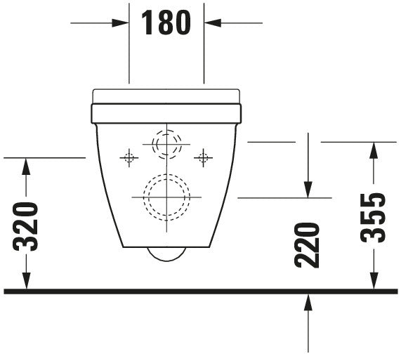 Duravit D-Neo Wall Mounted Toilet White cover Slim