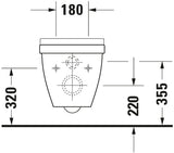 Duravit D-Neo Wall Mounted Toilet White cover Slim