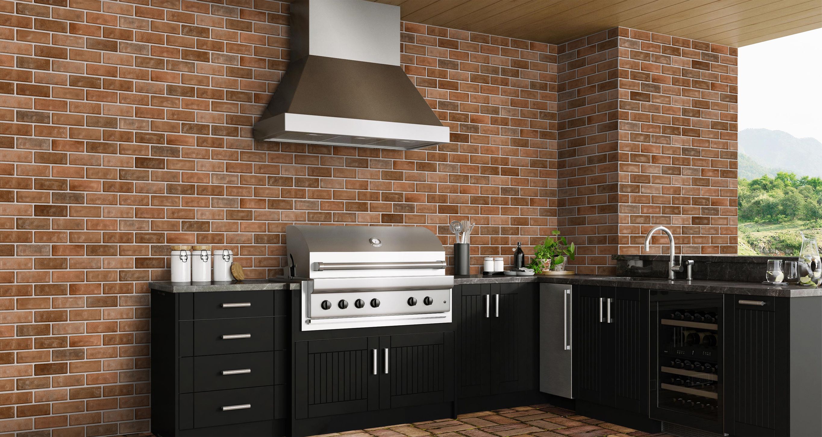 Ceramic ART FLORANCE BRICK BROWN matt 30x60 cm