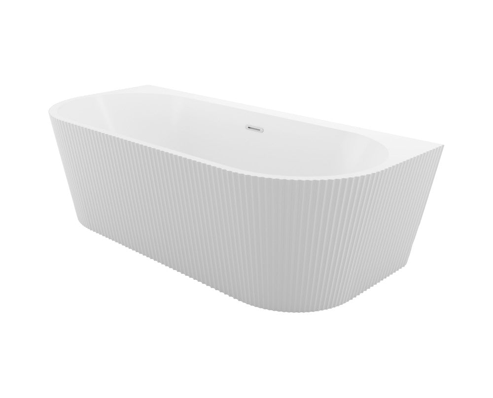 Sanipure Flute seamless Bathtub 170x80x60 cm