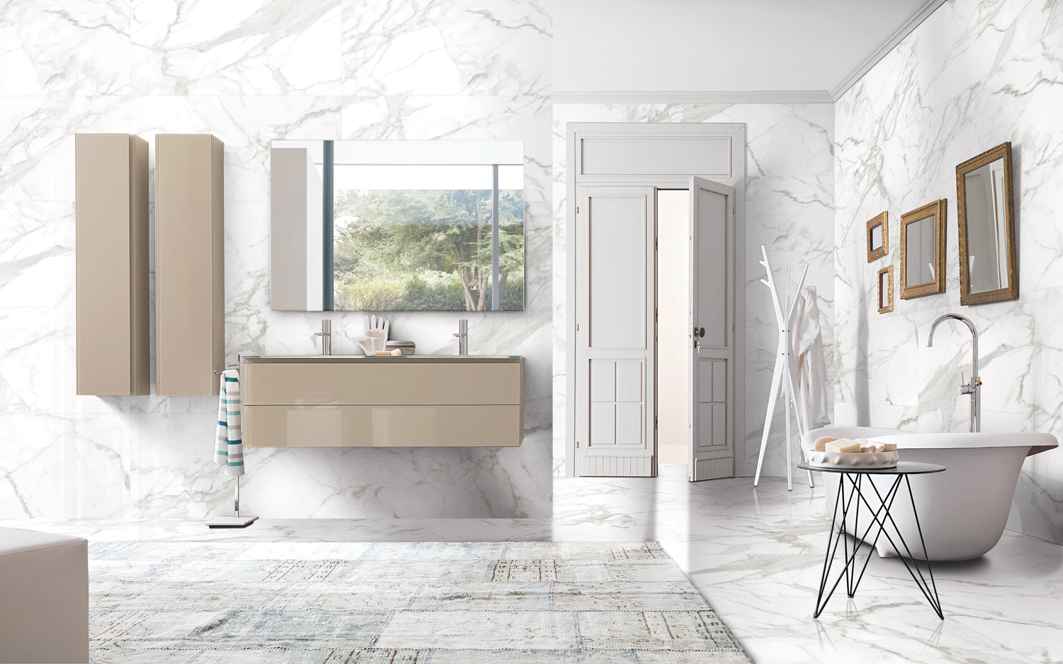 Porcelain Galaxy White Glossy 120x60 cm From Gemma