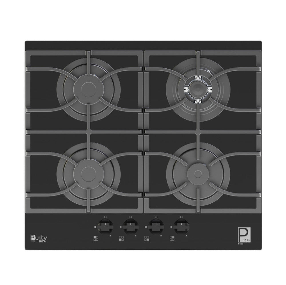 Purity Built-in Gas hob 4 burners 60 cm Black