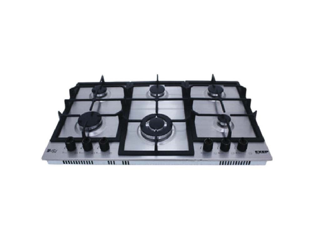 مسطح غاز بيورتى بلت ان 6 شعلة 90 سم فضى