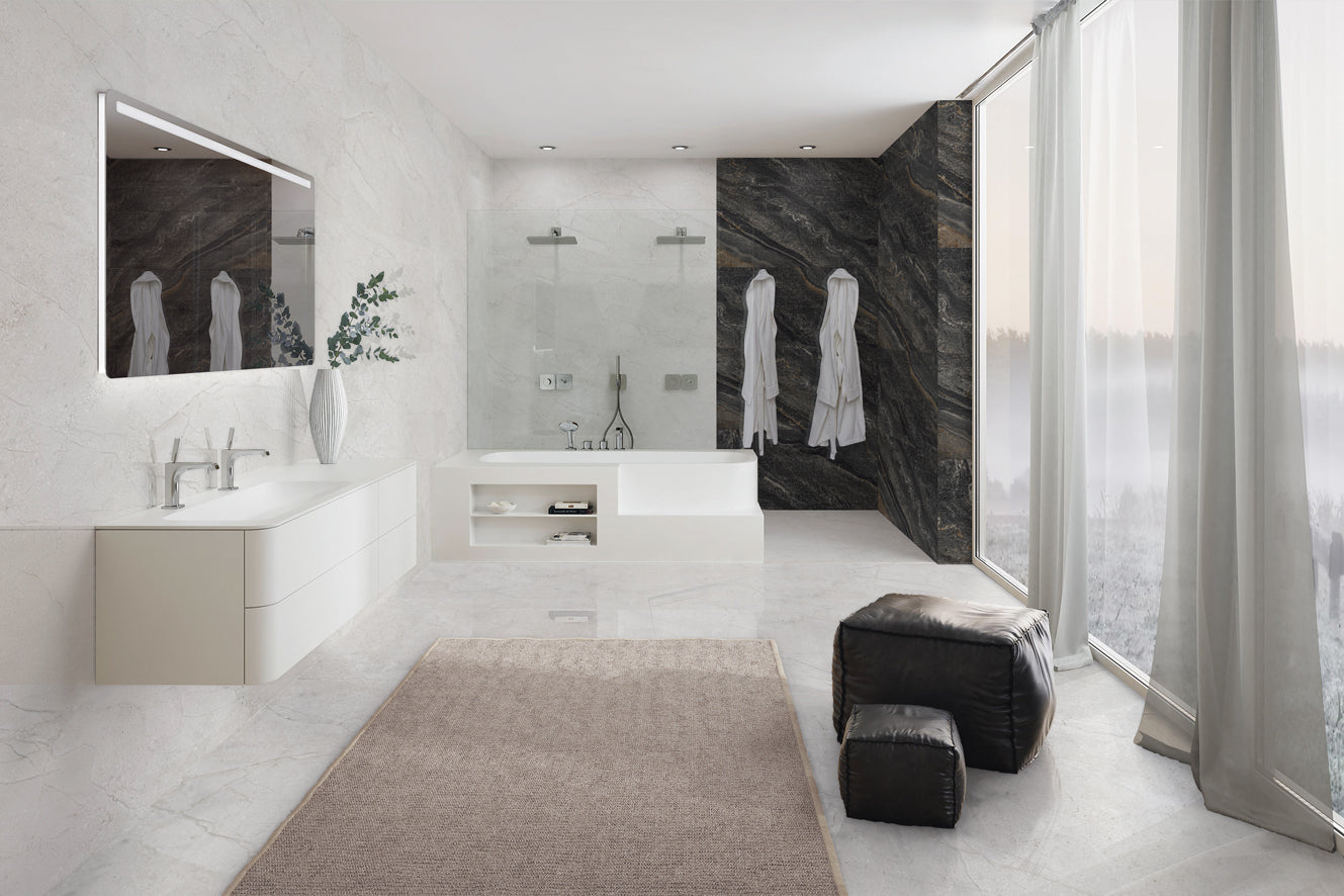 Porcelain Houston Ivory Glossy 120x60 cm From Gemma
