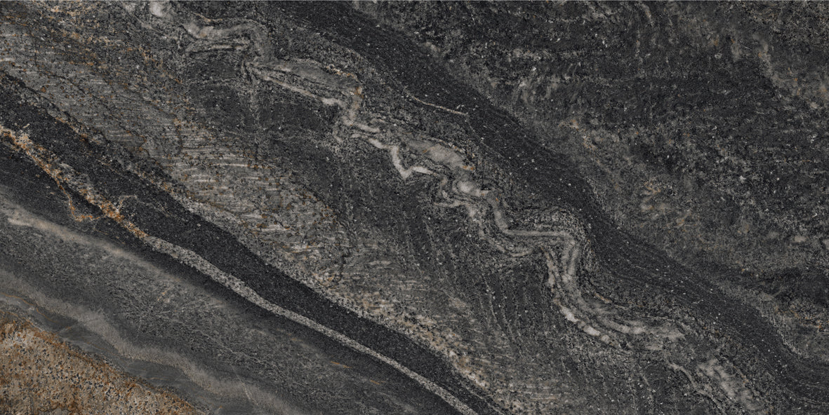 Porcelain Houston Black Glossy 120x60 cm From Gemma