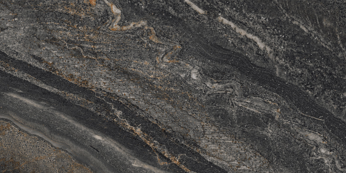 Porcelain Houston Black Glossy 120x60 cm From Gemma