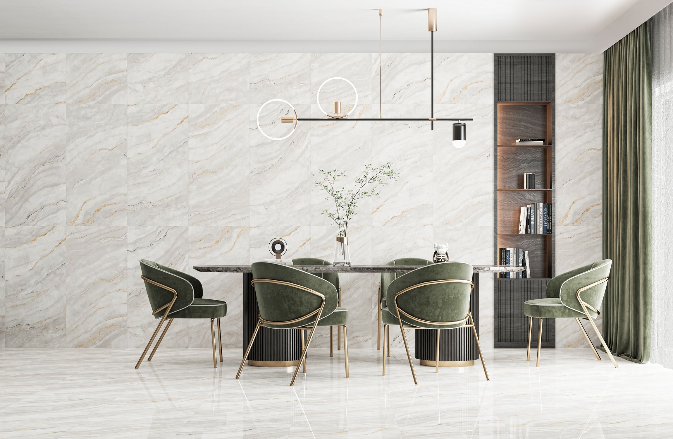 Ceramic ART ONDA_GREY Glossy 120x60 cm