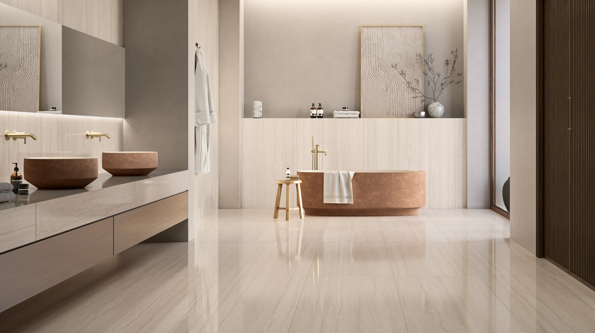 بورسلين كليوباترا اترو ايفورى لامع 120×120 سم 8ملى
