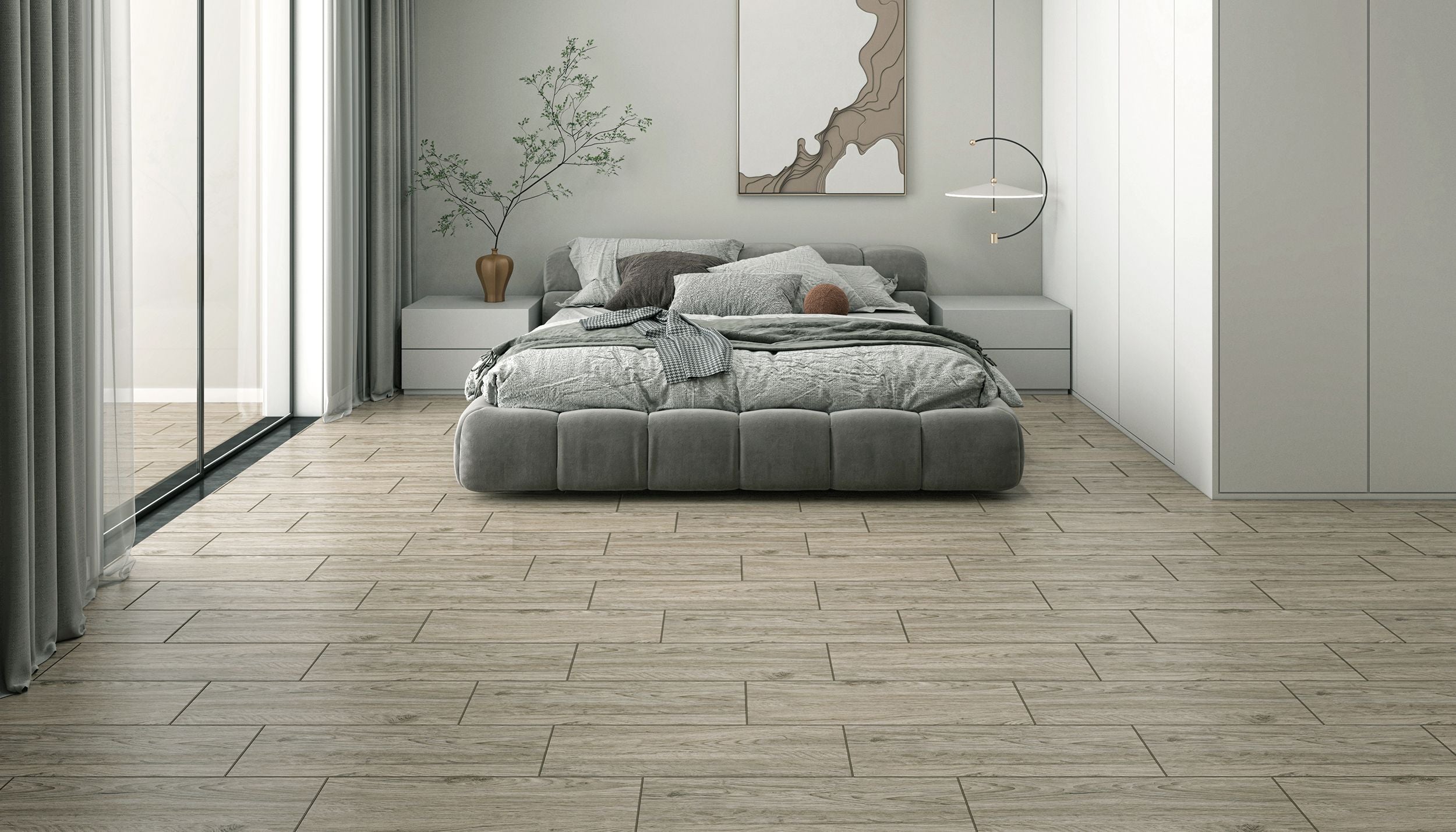 Ceramic ART SAIDA_GREY matt 57*19 cm Laser cut