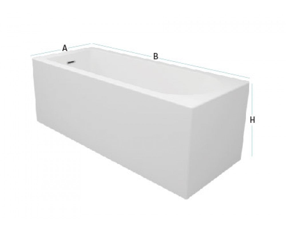 Sanipure Trevi Seamless Bathtub 170 70x40 cm