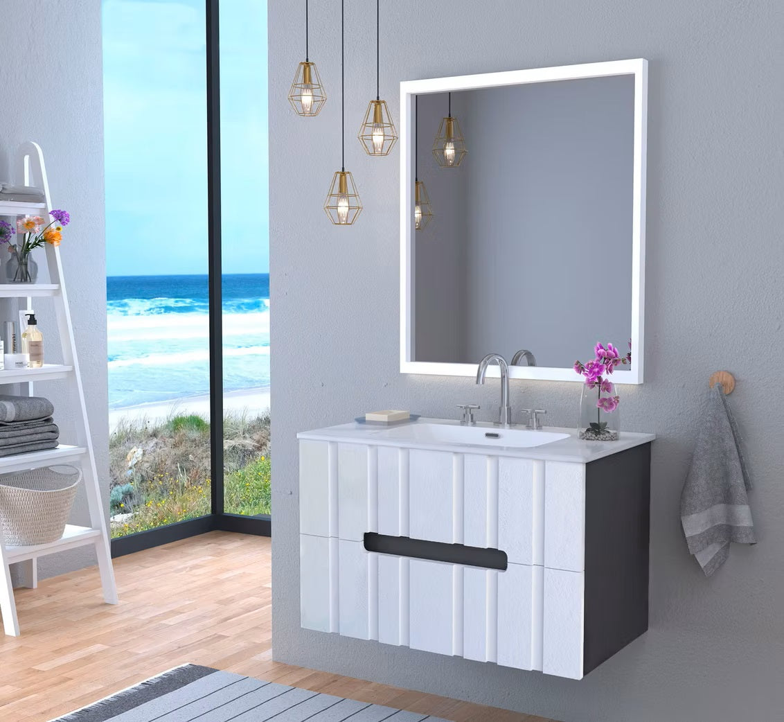 Beroia Furniture Unit with Wash basin 80×46 Cm Black
