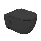 Sanipure Vega Wall Mounted Toilet With Seat Cover Black