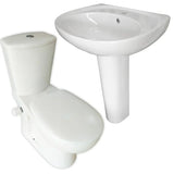 Duravit sanitary ware toilet set Echo with 60 cm basin and column