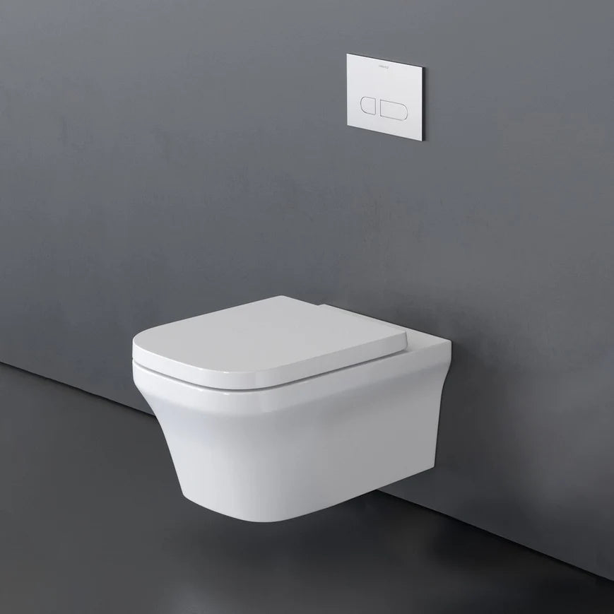 Duravit Wall-Mounted Toilet Seat P3 Comfort White Rectangle 57x38 cm White