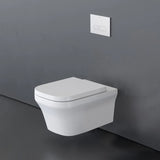 Duravit Wall-Mounted Toilet Seat P3 Comfort White Rectangle 57x38 cm White