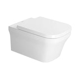 Duravit Wall-Mounted Toilet Seat P3 Comfort White Rectangle 57x38 cm White