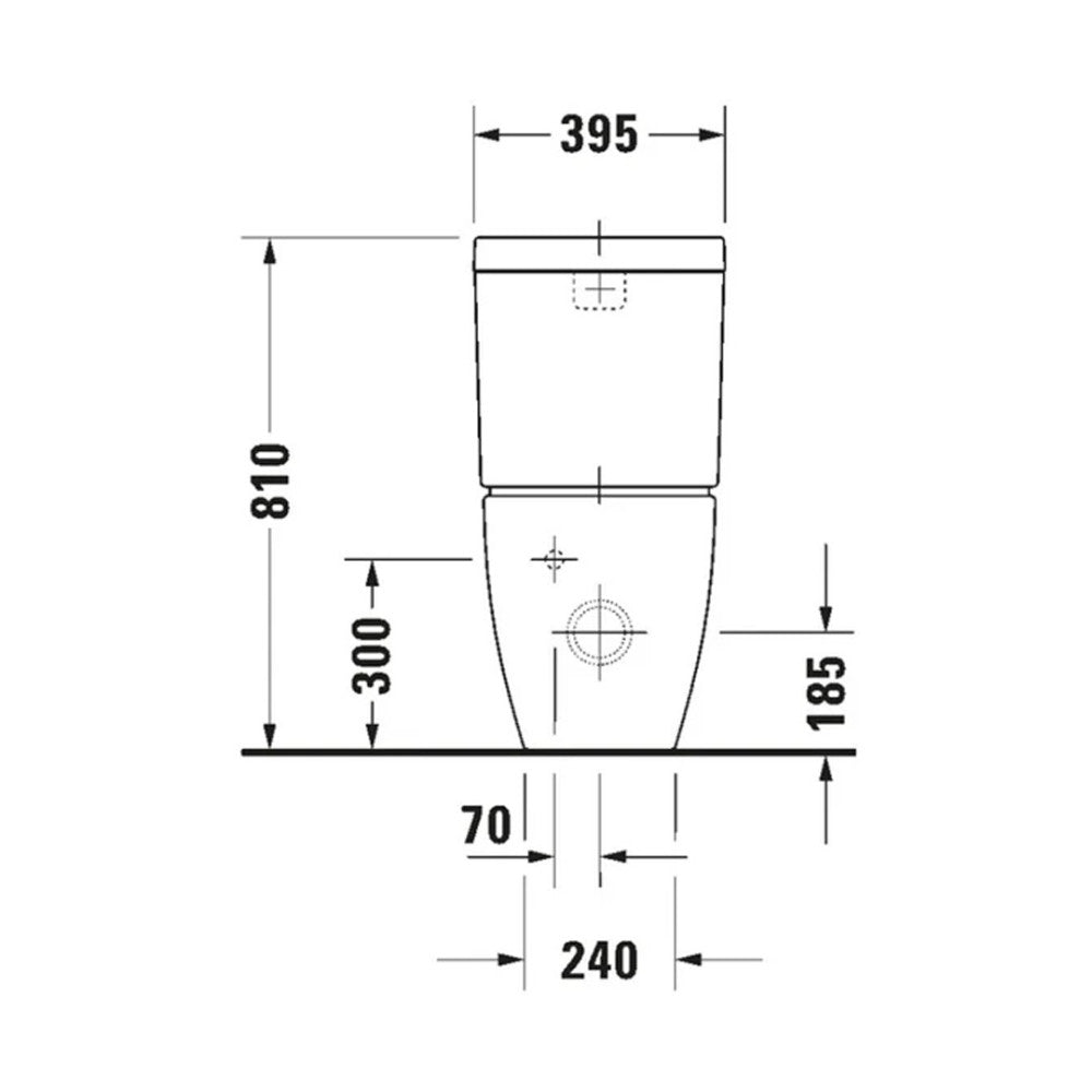 Duravit Happy D.2 Plus Close Coupled Toilet White